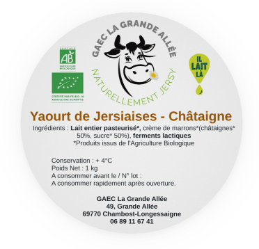 Yaourt Châtaigne 1kg